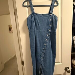 Vero Moda Blue Denim Midi Dress